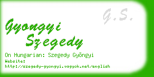 gyongyi szegedy business card