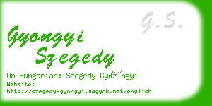 gyongyi szegedy business card